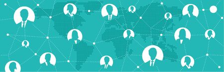 Social networking service global Vectorのイラスト素材