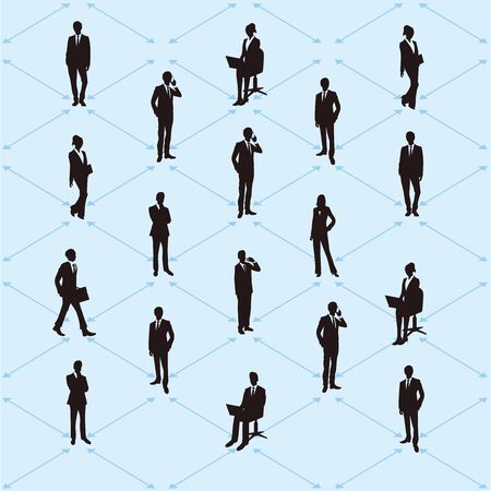 Social distancing set of iconsのイラスト素材