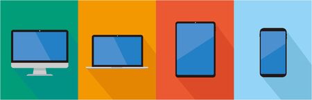 pc laptop smartphone vector illustrationのイラスト素材