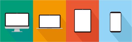 pc laptop smartphone vector illustrationのイラスト素材