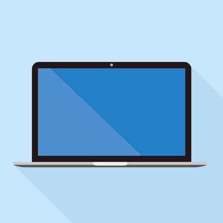 pc laptop vector isolated blank screenのイラスト素材