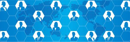Social networking service global Vectorのイラスト素材