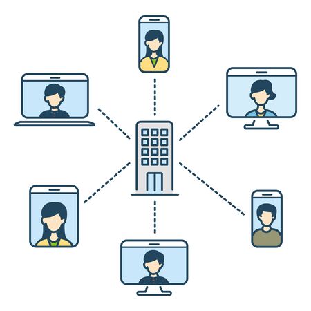 remote workのイラスト素材
