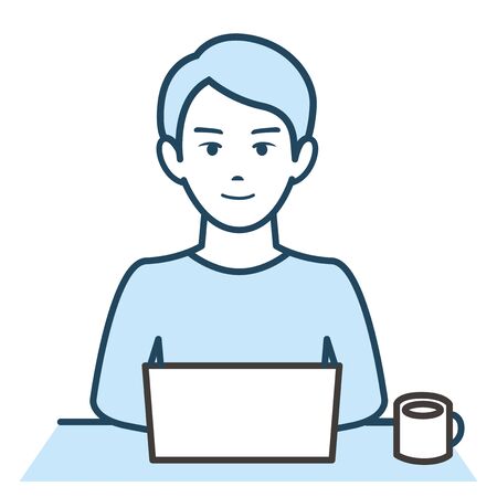 remote work at home iconのイラスト素材