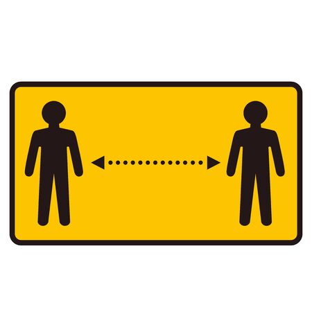 Social distancing set of iconのイラスト素材