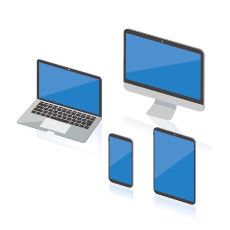 Computer technology of flat iconのイラスト素材