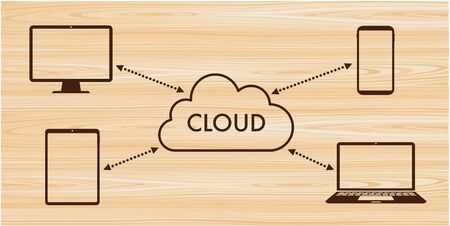 Cloud computingのイラスト素材