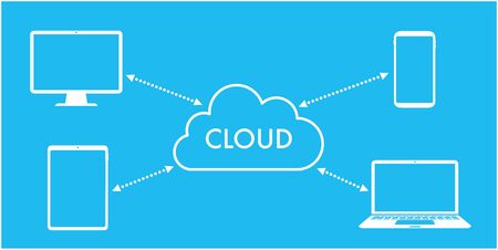 Cloud computingのイラスト素材
