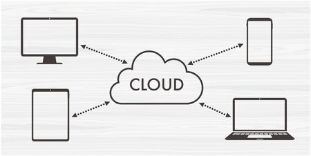 Cloud computingのイラスト素材