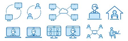 remote work at home iconのイラスト素材