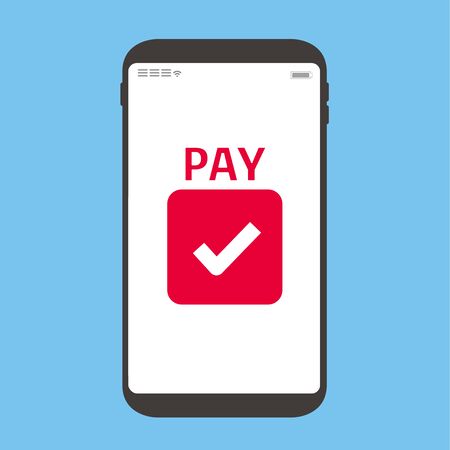 Payment with smartphone icon illustrationのイラスト素材