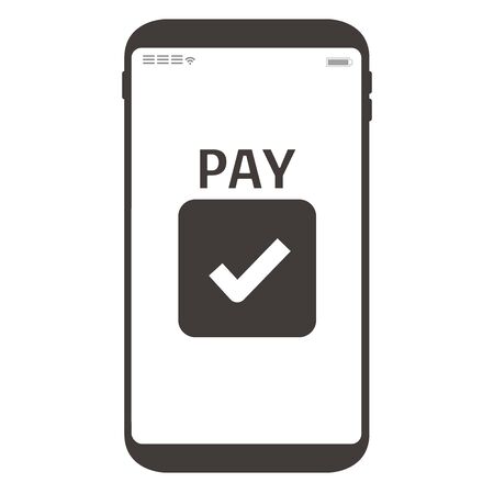 Payment with smartphone icon illustrationのイラスト素材