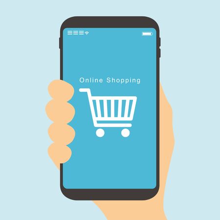 Payment with smartphone icon illustrationのイラスト素材