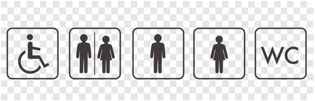 icon of toilet restroom wc vectorのイラスト素材