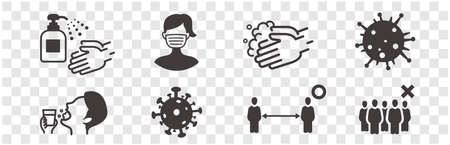 washing hands mask gargling illustration vectorのイラスト素材