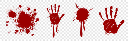 blood splatter splash drop paintのイラスト素材