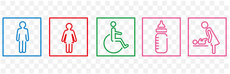 icon of toilet restroom wc vectorのイラスト素材