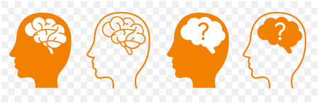 Human brain. Isolated vector iconのイラスト素材