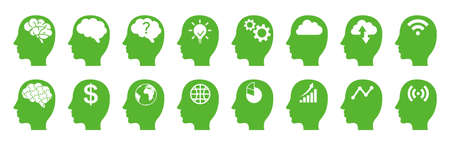 Human brain. Isolated vector iconのイラスト素材