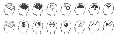 Human brain. Isolated vector iconのイラスト素材