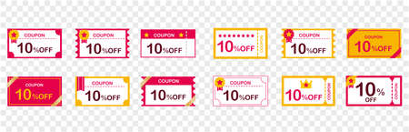 coupon voucher discount ticket vectorのイラスト素材