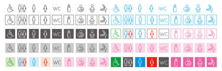 icon of toilet restroom wc vectorのイラスト素材