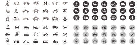 Set of  transport icons Vectorのイラスト素材