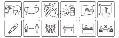 washing hands mask illustration vectorのイラスト素材