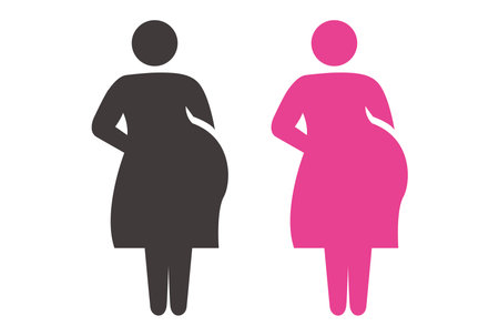 illustration of pregnant woman icon vectorのイラスト素材