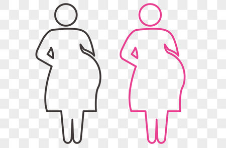 illustration of pregnant woman icon vectorのイラスト素材