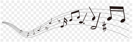 illustration of note music iconのイラスト素材