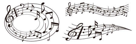 Notes Sheet Music Musical Symbolsのイラスト素材