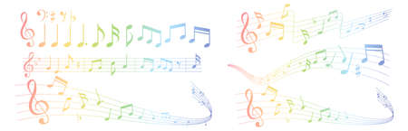 illustration of note music iconのイラスト素材