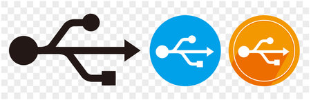 Illustration of USB icon mark