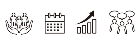 Set of core values icons vectorのイラスト素材
