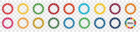 SDGs 17 development goals environmentのイラスト素材