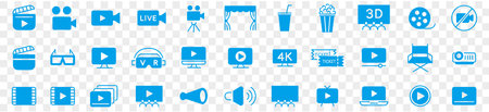 media player icons for webのイラスト素材