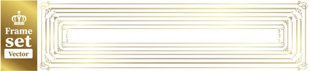 decorative gold frame set Vectorのイラスト素材