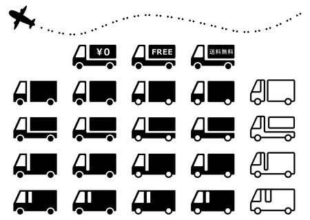 Truck shipping iconのイラスト素材