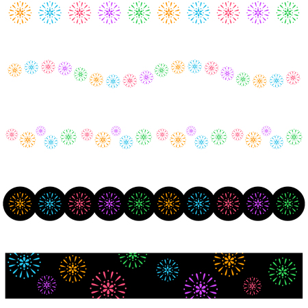 Fireworks frame setのイラスト素材