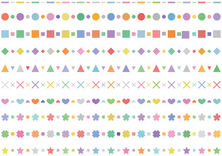 Colorful line setのイラスト素材