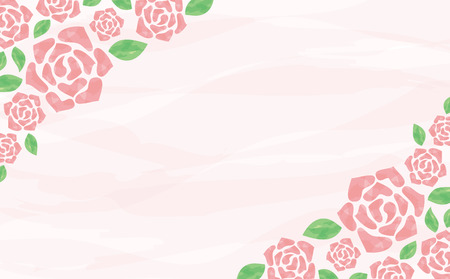 Watercolor roses backgroundのイラスト素材