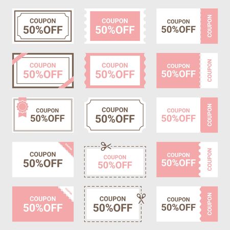 Coupon Setのイラスト素材