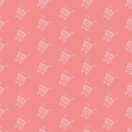 Shopping Cart Background Patternのイラスト素材
