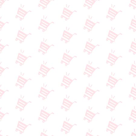 Shopping Cart Background Patternのイラスト素材