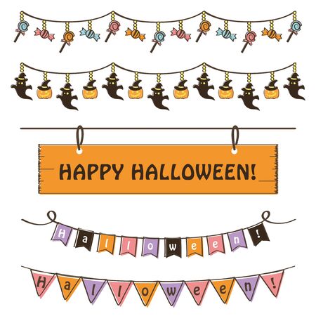 Halloween Decoration Setのイラスト素材