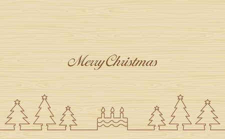 Annual event Christmas tree wood-eye backgroundのイラスト素材