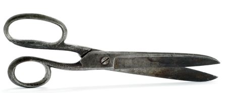 Old rust scissorsの写真素材