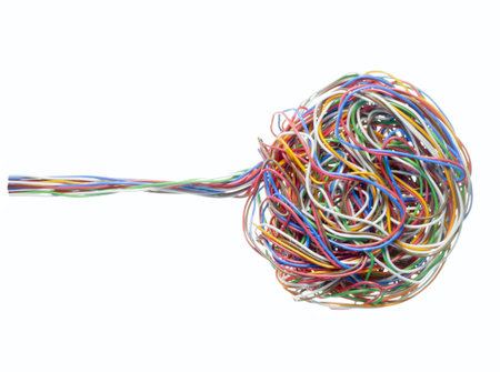 Multi-coloured telephone or telecommunication cable