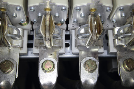 big industrial fuses in holders